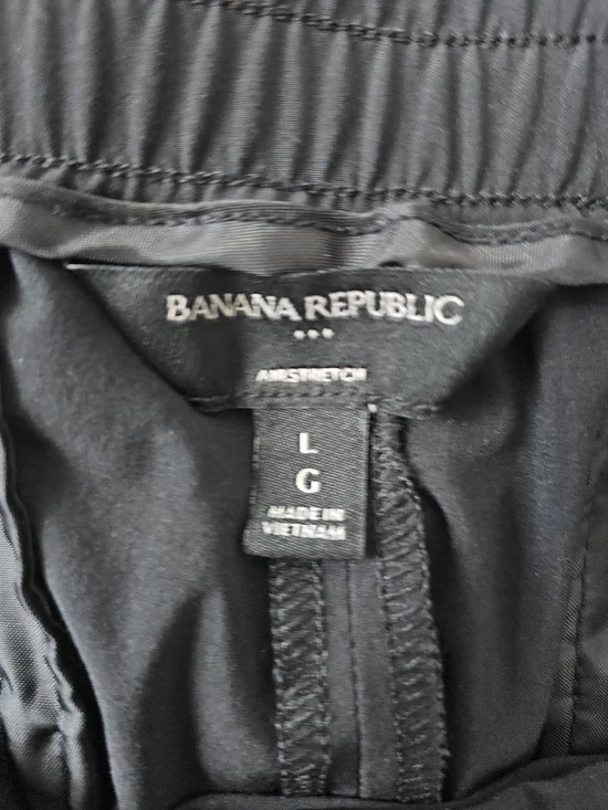 Banana Republic Airstretch Black Cropped Ankle Pants Lightweight Golf SZ L - Picture 12 of 14
